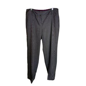 Avenue Black Career Mini-Check Unlined Dress Cuffed Pants Office core Size 16